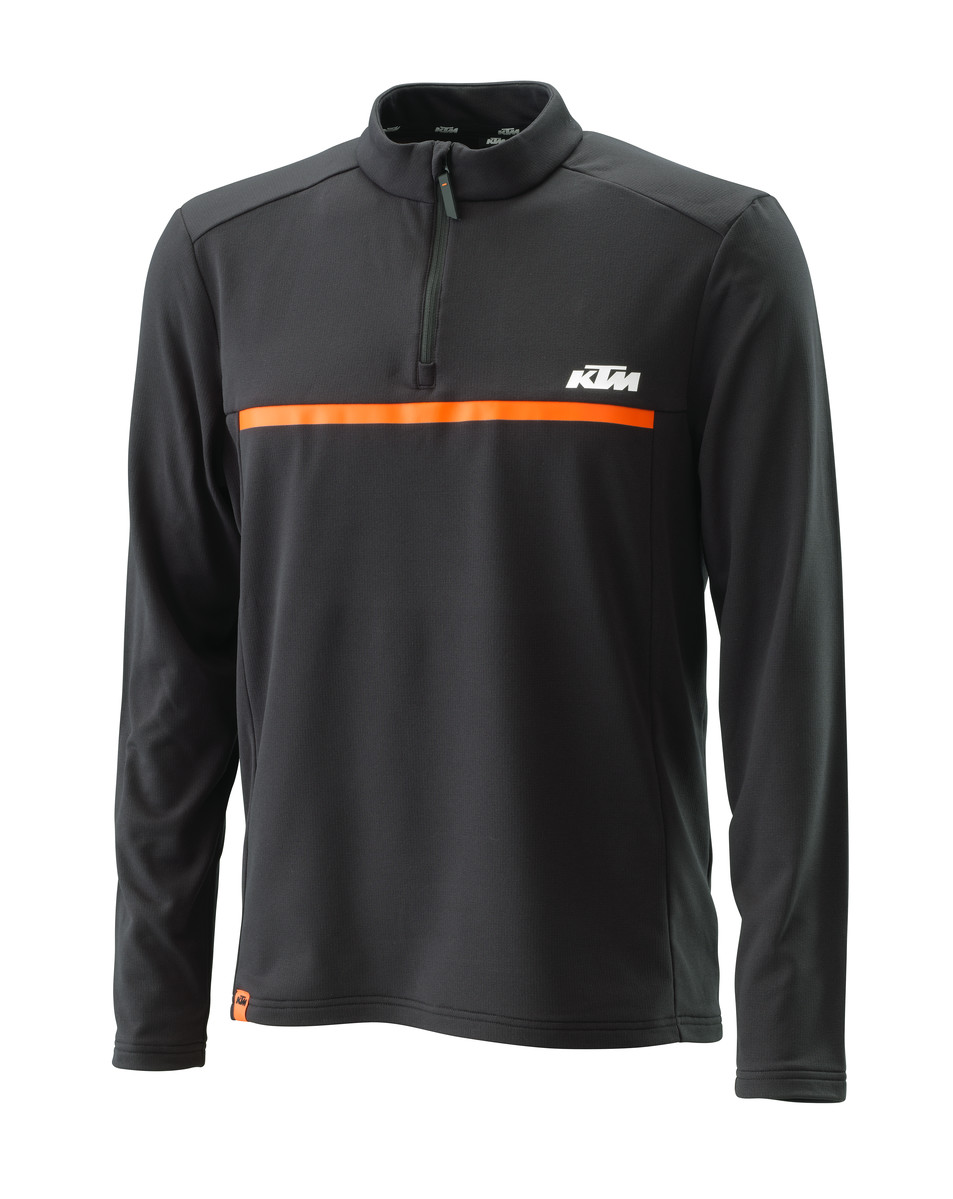 Sudadera KTM Unbound Halfzip Negra – Técnica y Transpirable - Imagen 2
