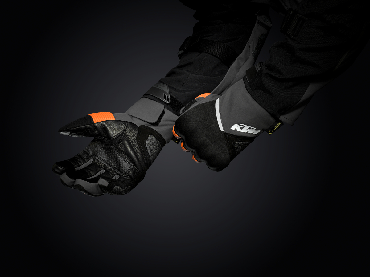 Guantes KTM Elemental GTX Gloves Negros y Grises - Imagen 3