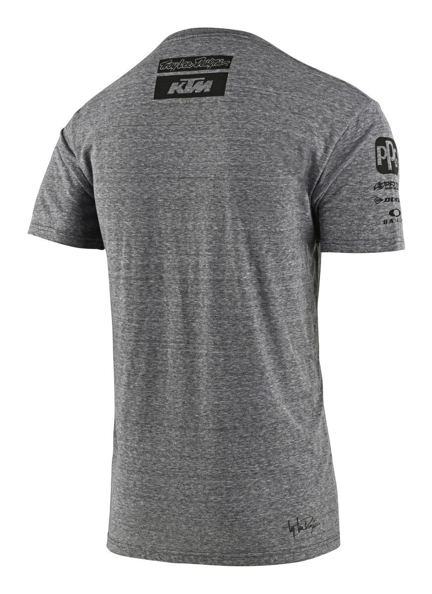 Camiseta Troy Lee Designs Team Tee Gris - Imagen 2