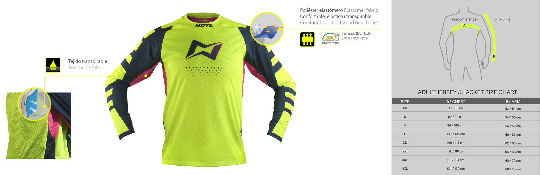CAMISETA X-RIDER FLUOR MOTS OFF-ROAD - Imagen 2